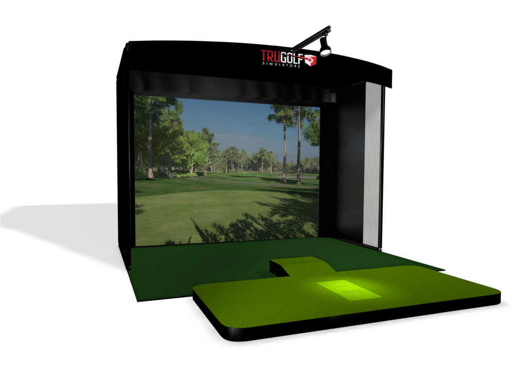 TruGolf Vista 12 simulator enclosure, the widest Vista configuration
